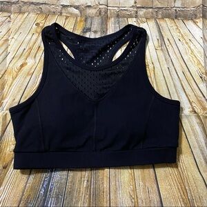 NEW Nine West Active Black Racerback Sports Bra